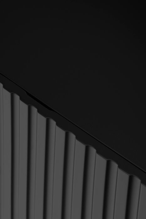 Aparador Doric 3 Puerta 3 cajones Negro Antracita, 150 Cm