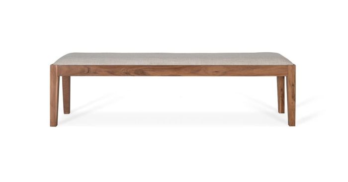 Banco madera Natural tejido beige