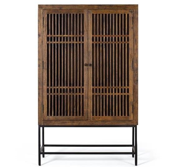 Armario Oriental Madera Acacia Metal, 160 Cm