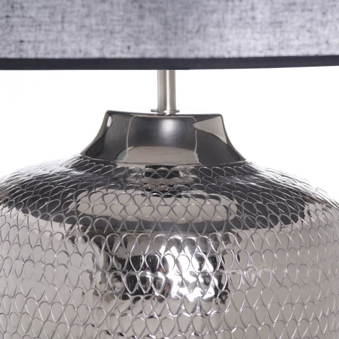 Lámpara De Sobremesa Decor Metal Plata