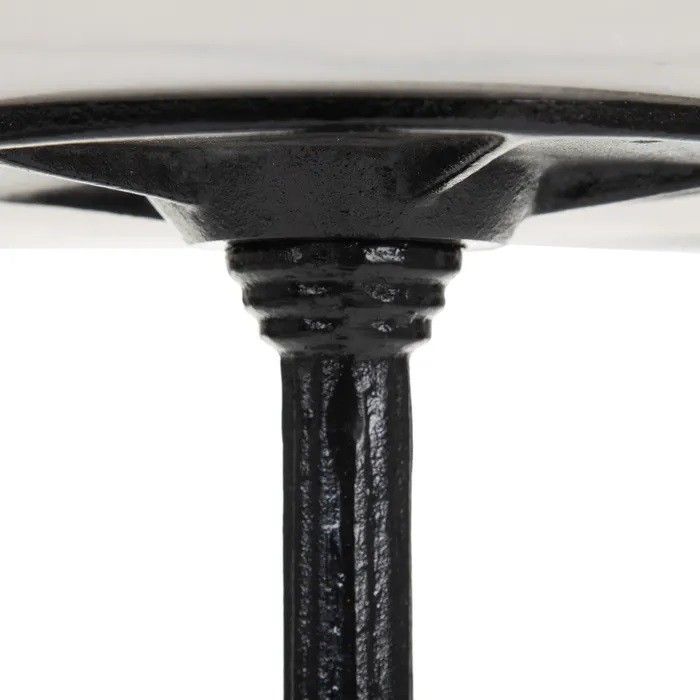 Mesa Bar Mármol Hierro Negro, 71 Cm