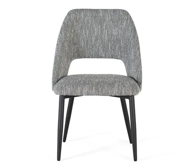 Silla Tejido Tela Gris Metal, 57 Cm