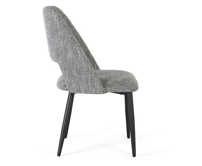 Silla Tejido Tela Gris Metal, 57 Cm