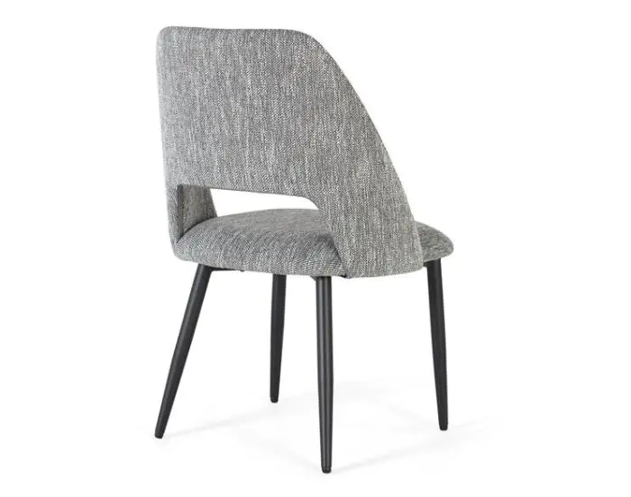Silla Tejido Tela Gris Metal, 57 Cm