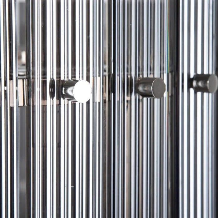 Lámpara de Techo Cristal Metal Plata, 39 Cm