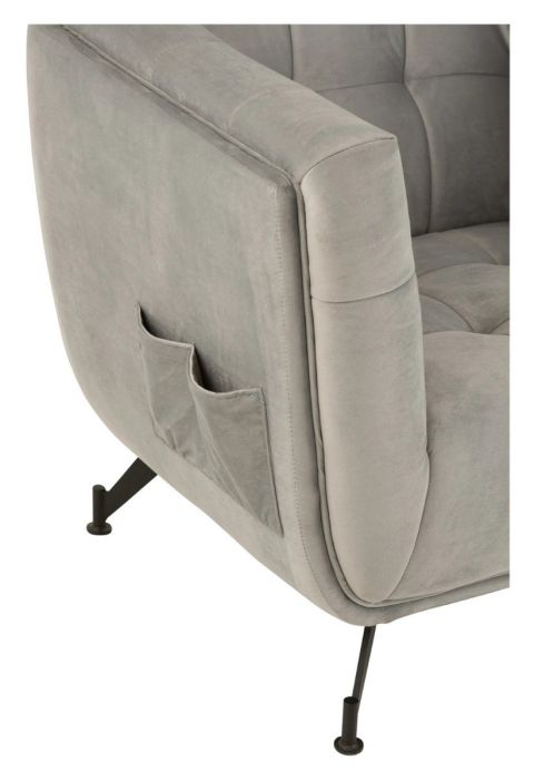 Sillón Lounge Moderno con Diseño VIntage Gris