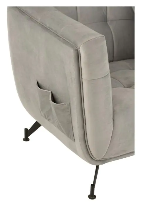 Sillón Lounge Moderno con Diseño VIntage Gris