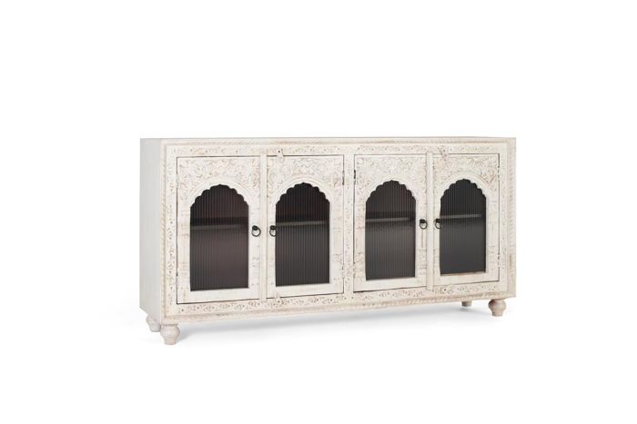 Aparador 4 Puertas Mango Blanco, 180 Cm