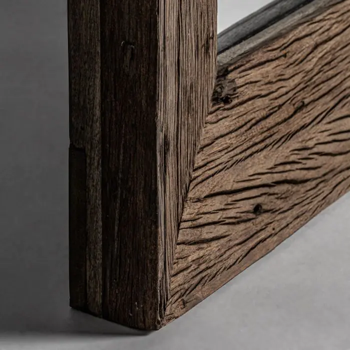 Espejo de Pared Madera Pino Reciclado Natural Envejecido, 210 Cm