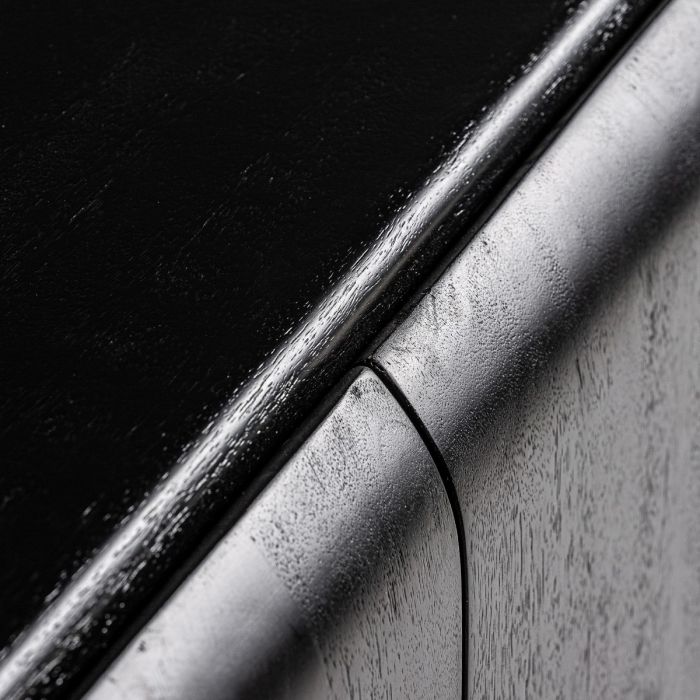 Mueble TV Madera Mango Color Negro, 161 Cm