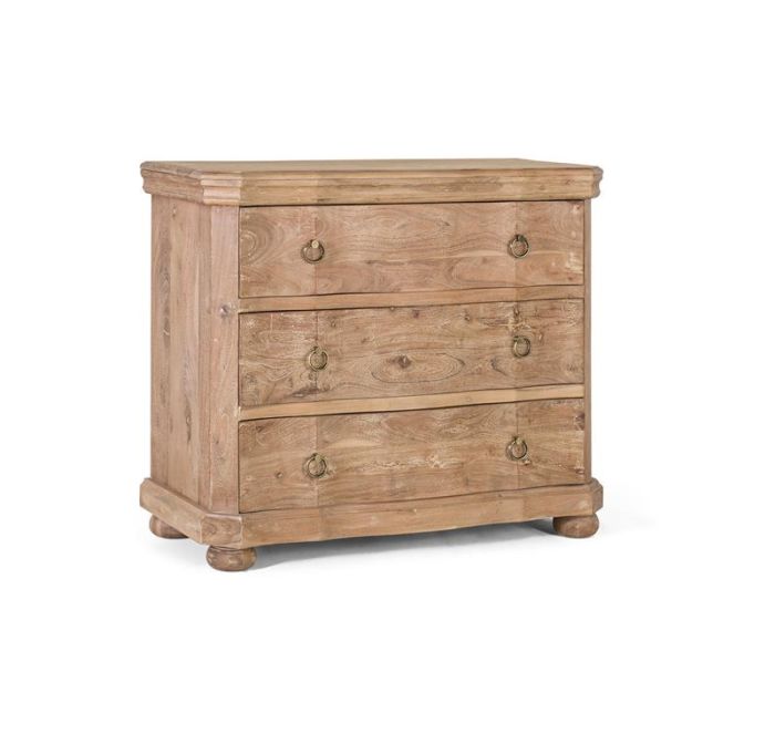 Cómoda Madera Acacia Natural, 90 Cm