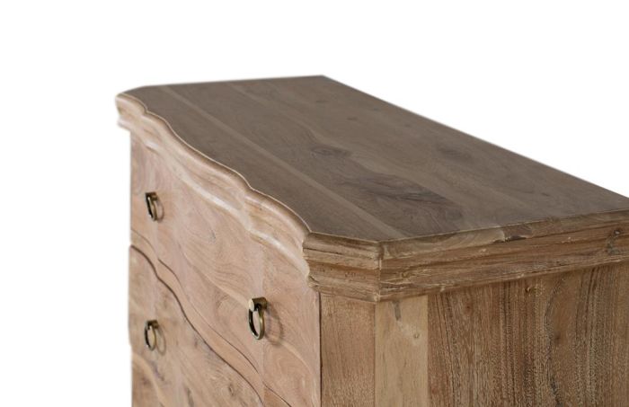 Cómoda Madera Acacia Natural, 90 Cm