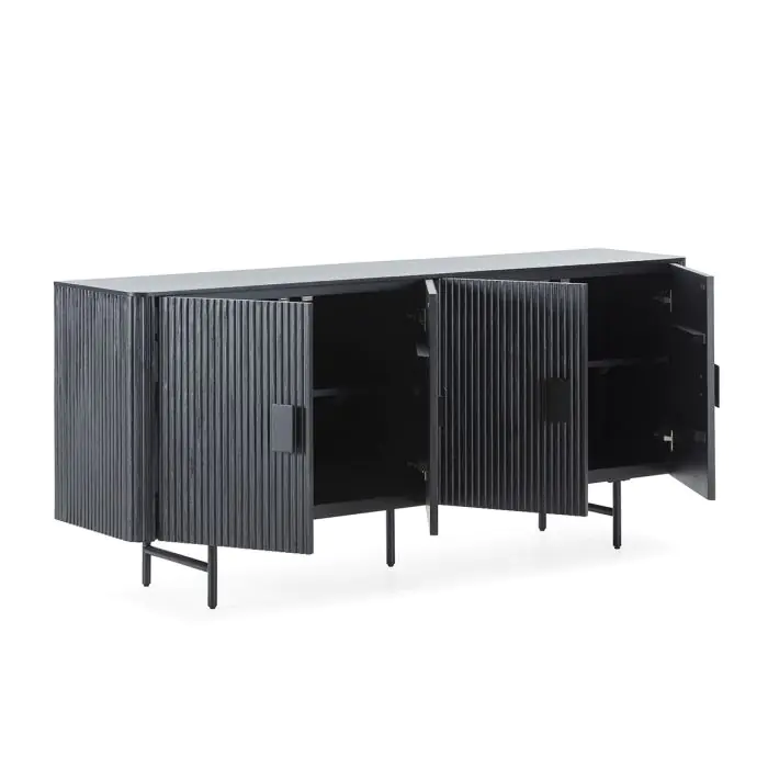 Aparador 192x45x85 Madera/Metal Negro