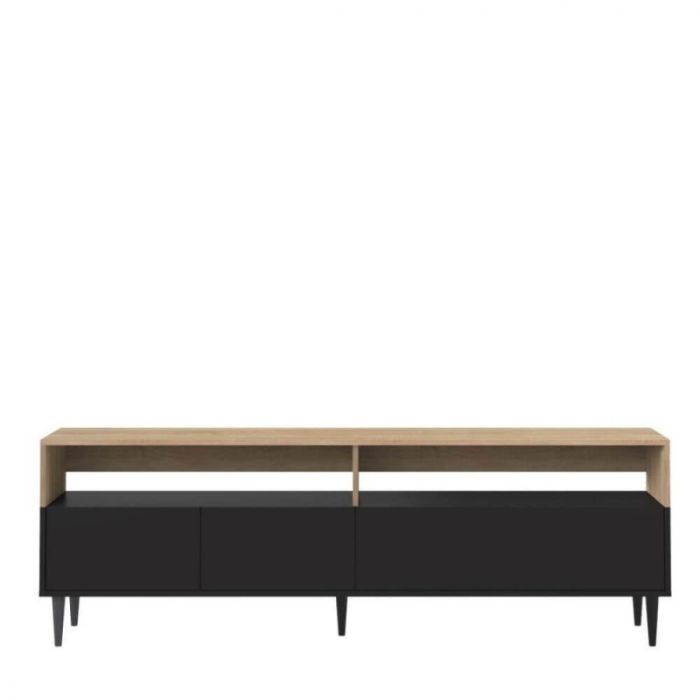 Mueble TV Madera Reciclada Blanco Natural, 180 Cm