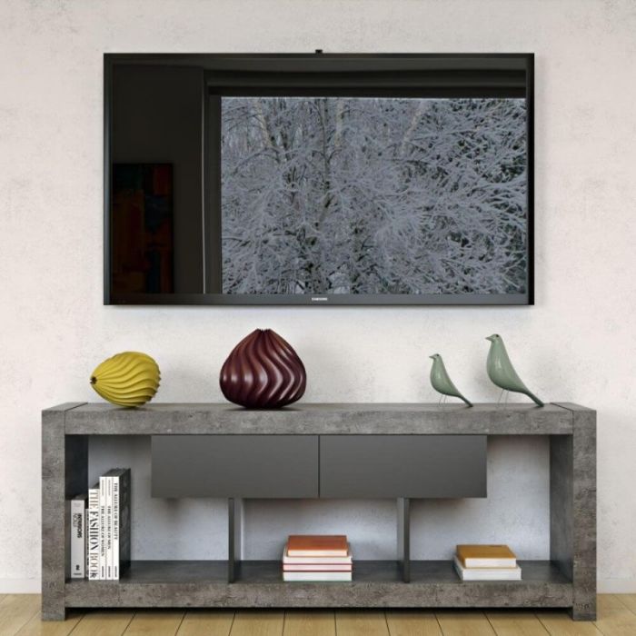 Mueble TV Madera Reciclada Gris, 174 Cm