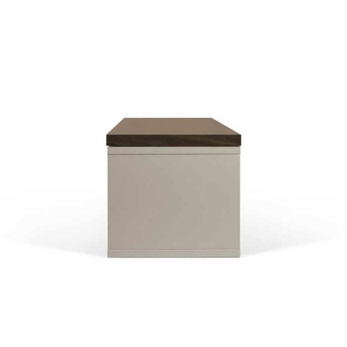 Mueble TV Madera Reciclada Blanco Nogal, 110-203 Cm