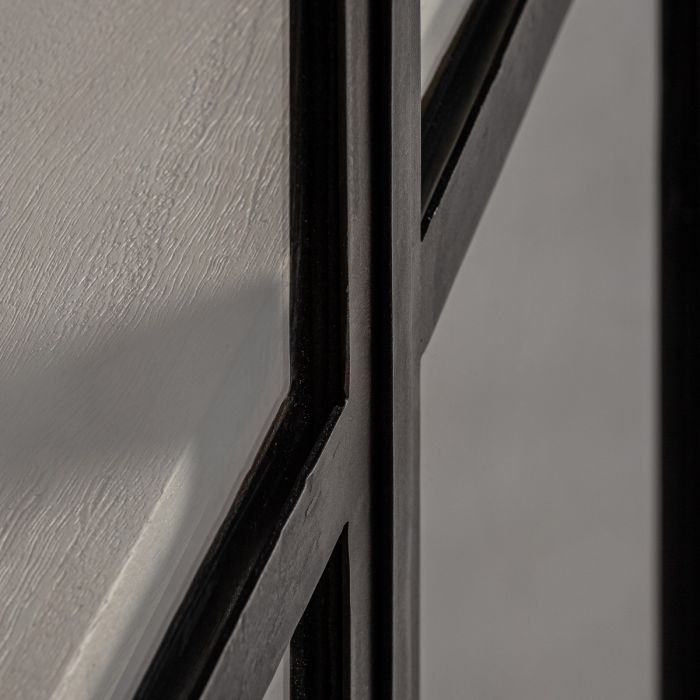 Vitrina Madera Mango Natural Vidrio Hierro, 211 Cm