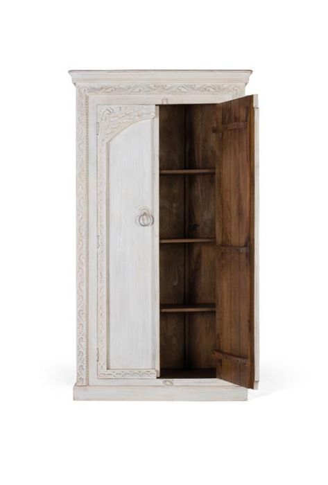 Armario Mango 2 Puertas Blanco Envejecido, 180 Cm