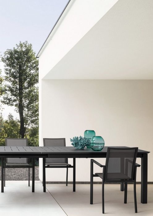 Mesa Extensible Aluminio Gris Antracita, 160/240 Cm