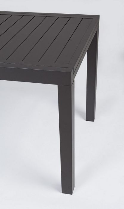 Mesa Rectangular Extensible Aluminio Gris Antracita, 160/240 Cm