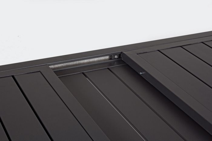Mesa Rectangular Extensible Aluminio Gris Antracita, 160/240 Cm