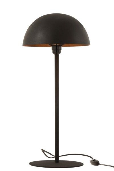Lámpara de Sobremesa Moderna Hierro Negro Opaco, 27 Cm