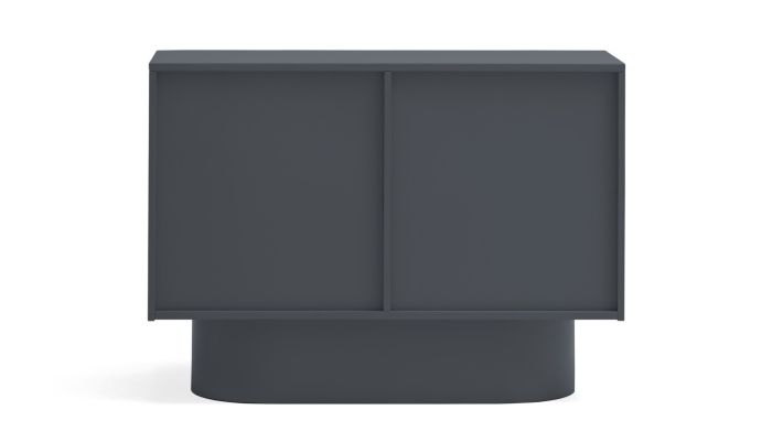 Cómoda 2 Puertas Lacado Gris Antracita, 100 Cm
