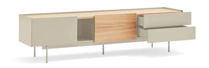 Mueble TV 2 Puertas 2 Cajones Arena/Roble, 180 Cm
