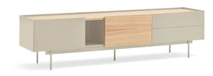 Mueble TV 2 Puertas 2 Cajones Arena/Roble, 180 Cm