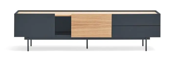 Mueble TV Otto Gris Antracita Roble