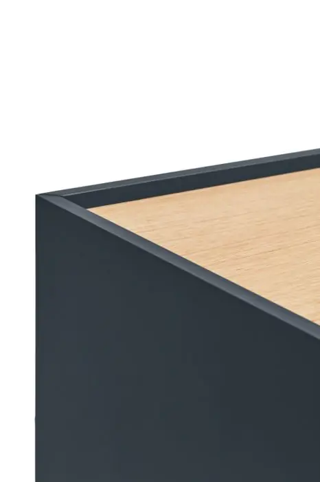 Mueble TV 2 Puertas 2 Cajones Gris Antracita/Roble, 180 Cm