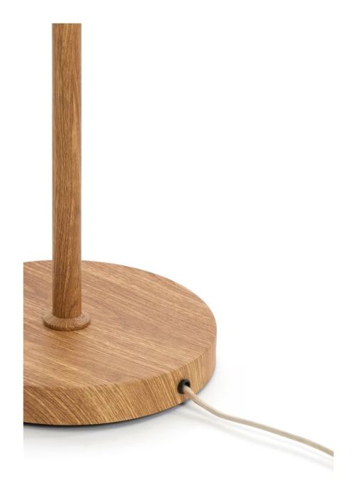 Lámpara de Pie Cuerda Natural Metal Efecto Madera, Ø23 Cm
