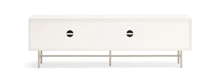 Mueble TV 2 Cajones 1 Puerta 1 Puerta Corredera Crema/Arena, 180 Cm