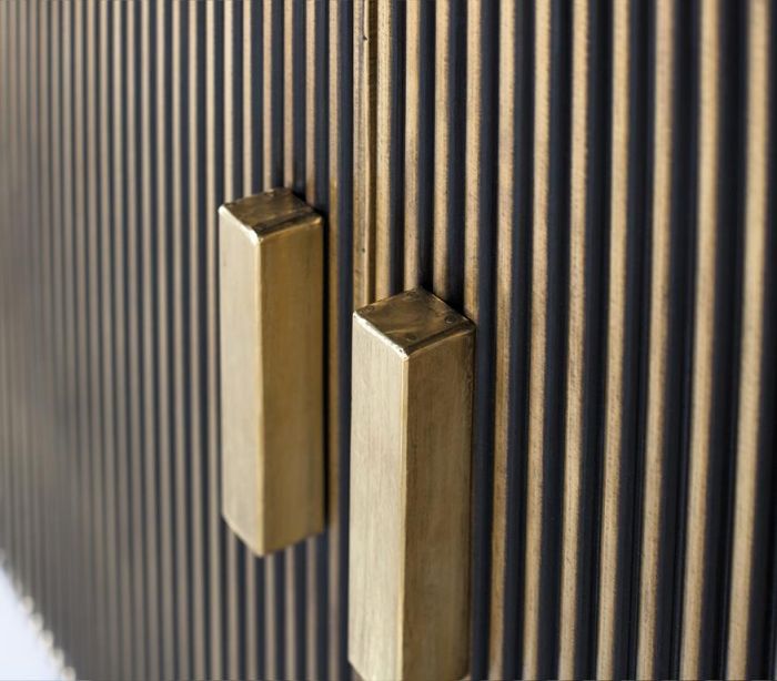 Aparador Mango Bronce Oro 3 Cajones, 150 Cm