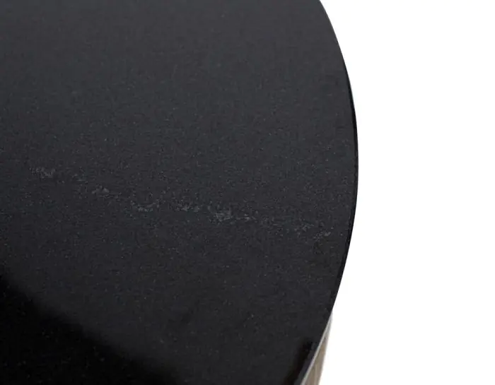Mesa Centro Metal oro Tapa Granito negro, 80 Cm