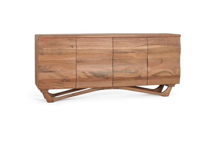 Aparador 4 Puertas Madera Natural, 170 Cm