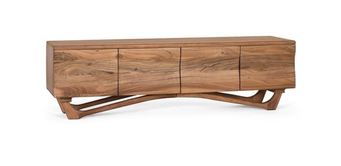 Mueble TV Madera Natural Abombado, 170 Cm