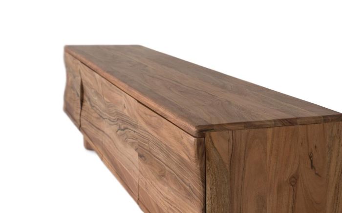 Mueble TV Madera Natural Abombado, 170 Cm