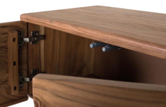 Mueble TV Madera Natural Abombado, 170 Cm