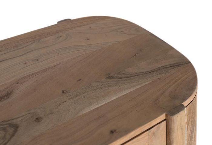 Aparador Curvó Cuatro Puertas Cristal, 180 Cm