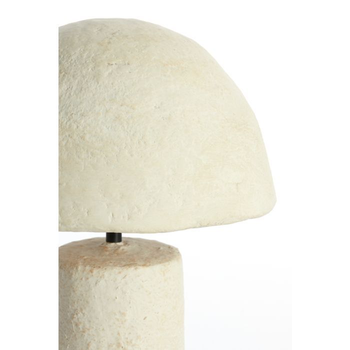 Lámpara Sobremesa Papel Maché color Crema, Ø30 Cm