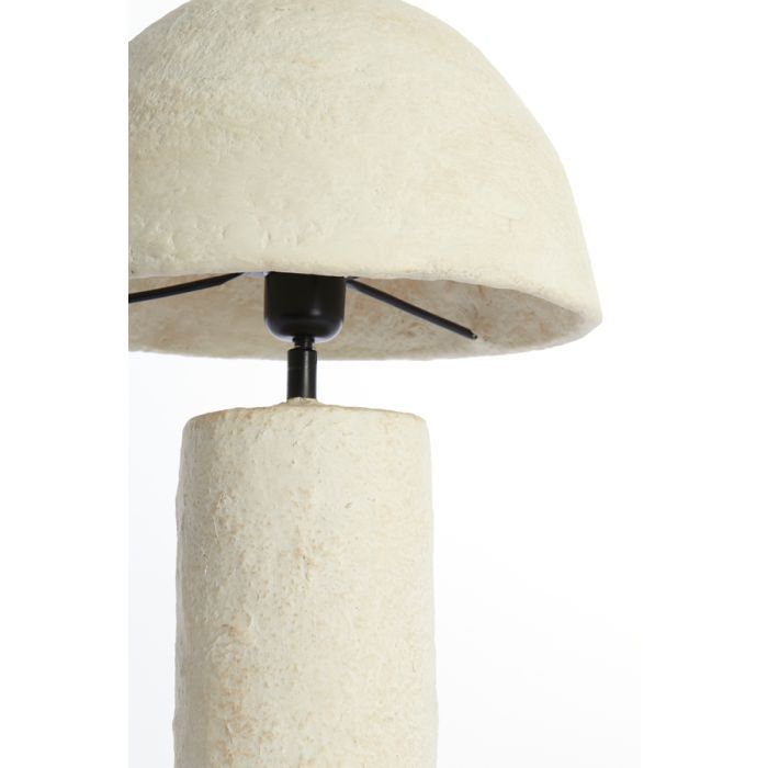 Lámpara Sobremesa Papel Maché color Crema, Ø30 Cm