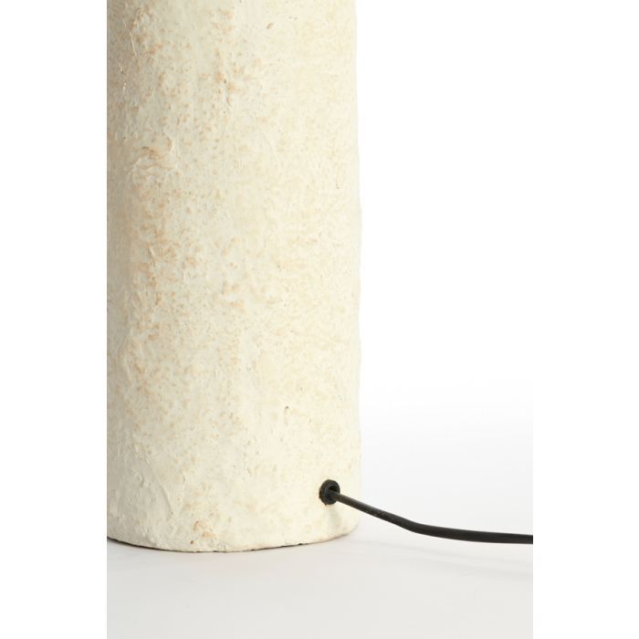 Lámpara Sobremesa Papel Maché color Crema, Ø30 Cm