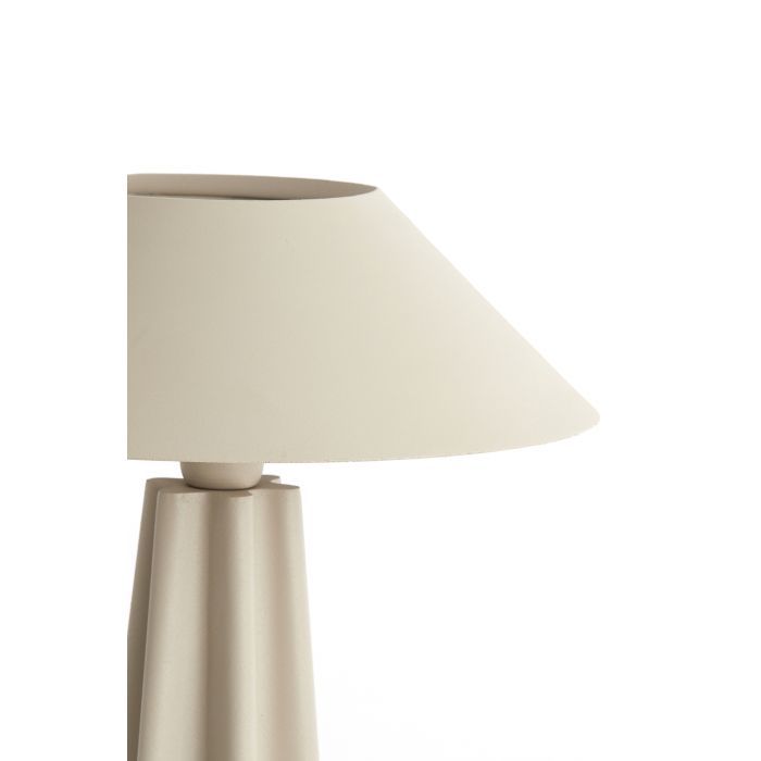 Lámpara Sobremesa Hierro Beige, Ø38 Cm