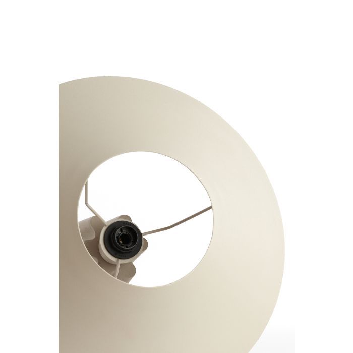 Lámpara Sobremesa Hierro Beige, Ø38 Cm
