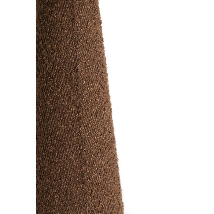 Lámpara de Pie Tejido Bouclé Marrón, Ø50 Cm