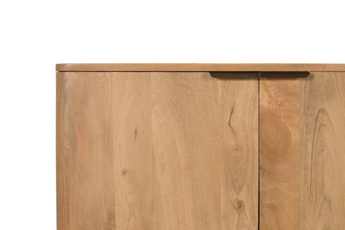 Aparador Madera Natural Recuperada 4 Puertas, 175 Cm