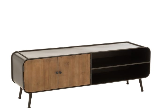 Mueble TV Estilo Industrial 2 Puertas, 150 Cm