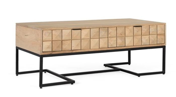 Mesa centro industrial negro natural