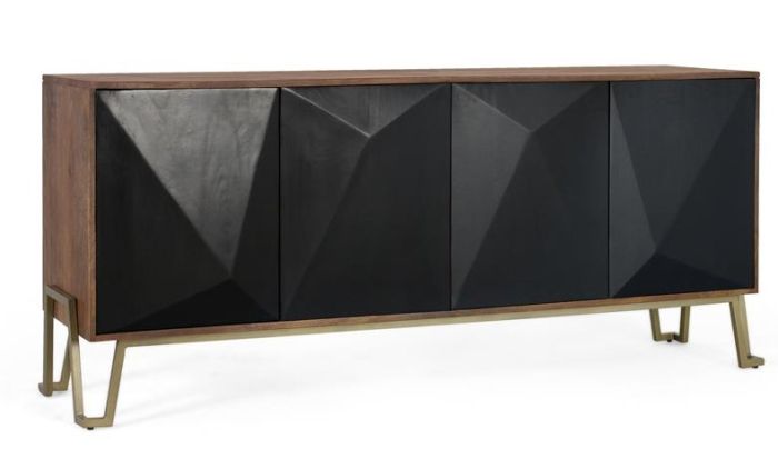 Aparador art decó oro negro